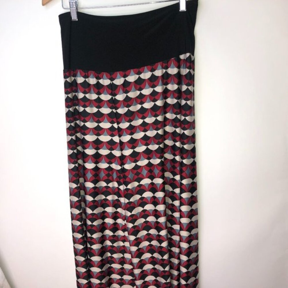 New Directions Palazzo Red Black Shell Pattern Pants Women's‎ Medium
